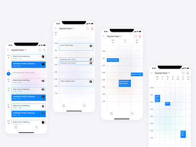 Meete - Calendar App Concept app design calendar app design meeting app mobile design ui user experience user interface ux uxui