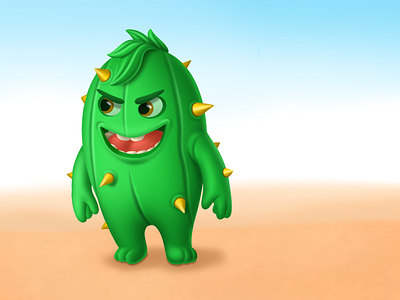 Illustration Cactus Man character characterdesign design digital painting game gameart illüstration painting