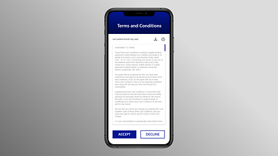 DailyUI - 089 - Terms of Services application daily 100 challenge dailyuichallenge design designer mobile services terms terms and condition ui