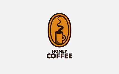 Homey Coffee | Logo & Mockup bean branding cafe logo coffee coffee logo company logo design graphic design home logo logo logo design logo designer mockup modern logo mug packaging design vector
