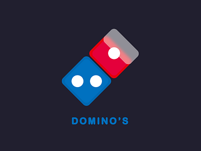 Icon Design - Domino's Pizza design flat glassmorphism graphic design icon icon design illustration logo logo design ui