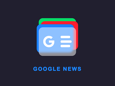 Icon Design - Google News branding design flat glassmorphism icon icon design illustration logo logo design ui vector