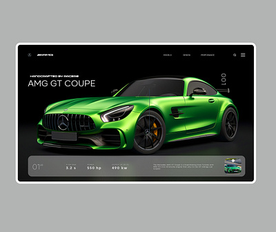 Mercedes AMG GT concept amg design graphic design land landig page landing mercedes minimalism ui