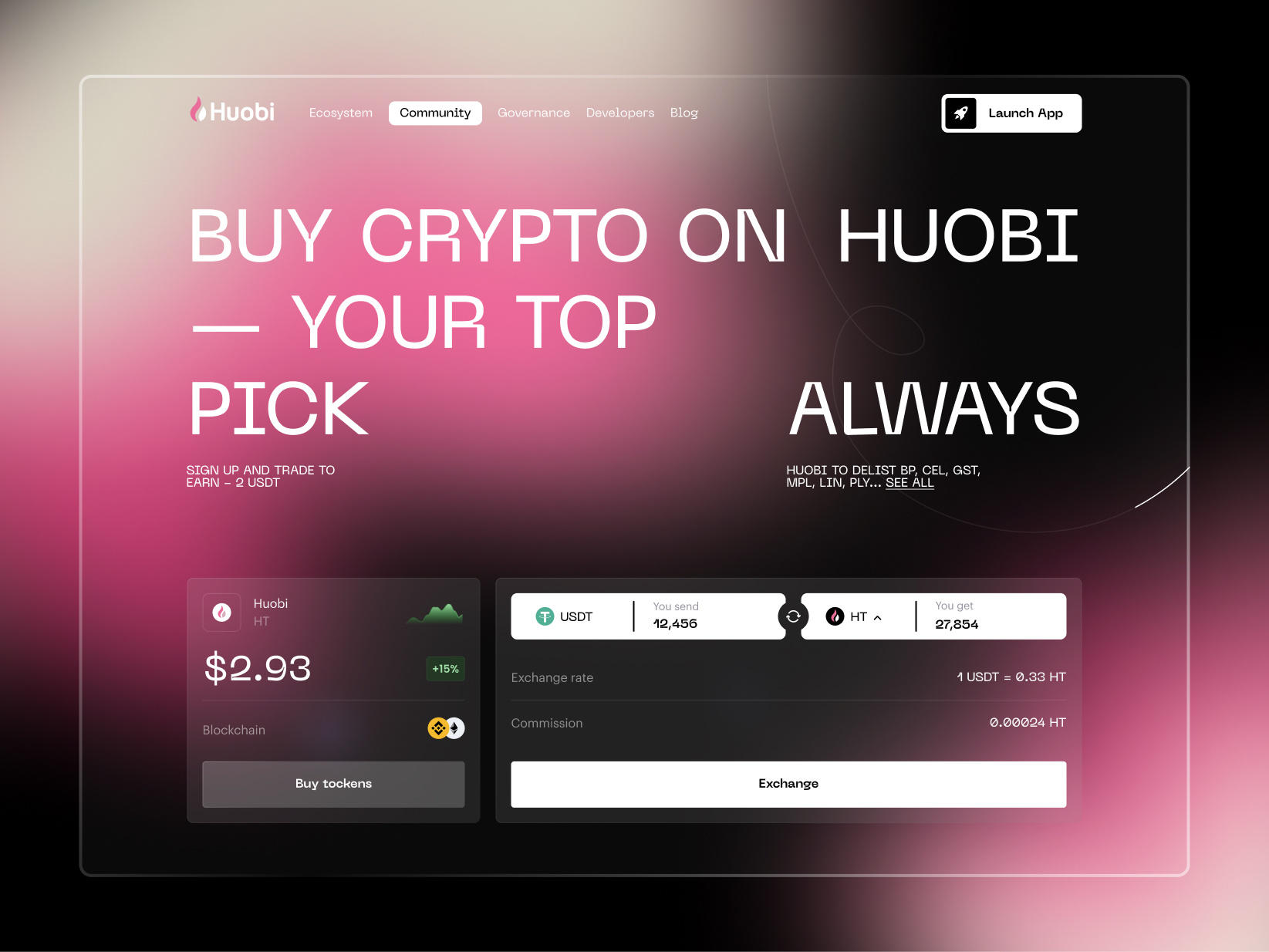 Huobi - crypto exchange by Anatoliy Demyanchuk for Demyanchuk Art Team on  Dribbble