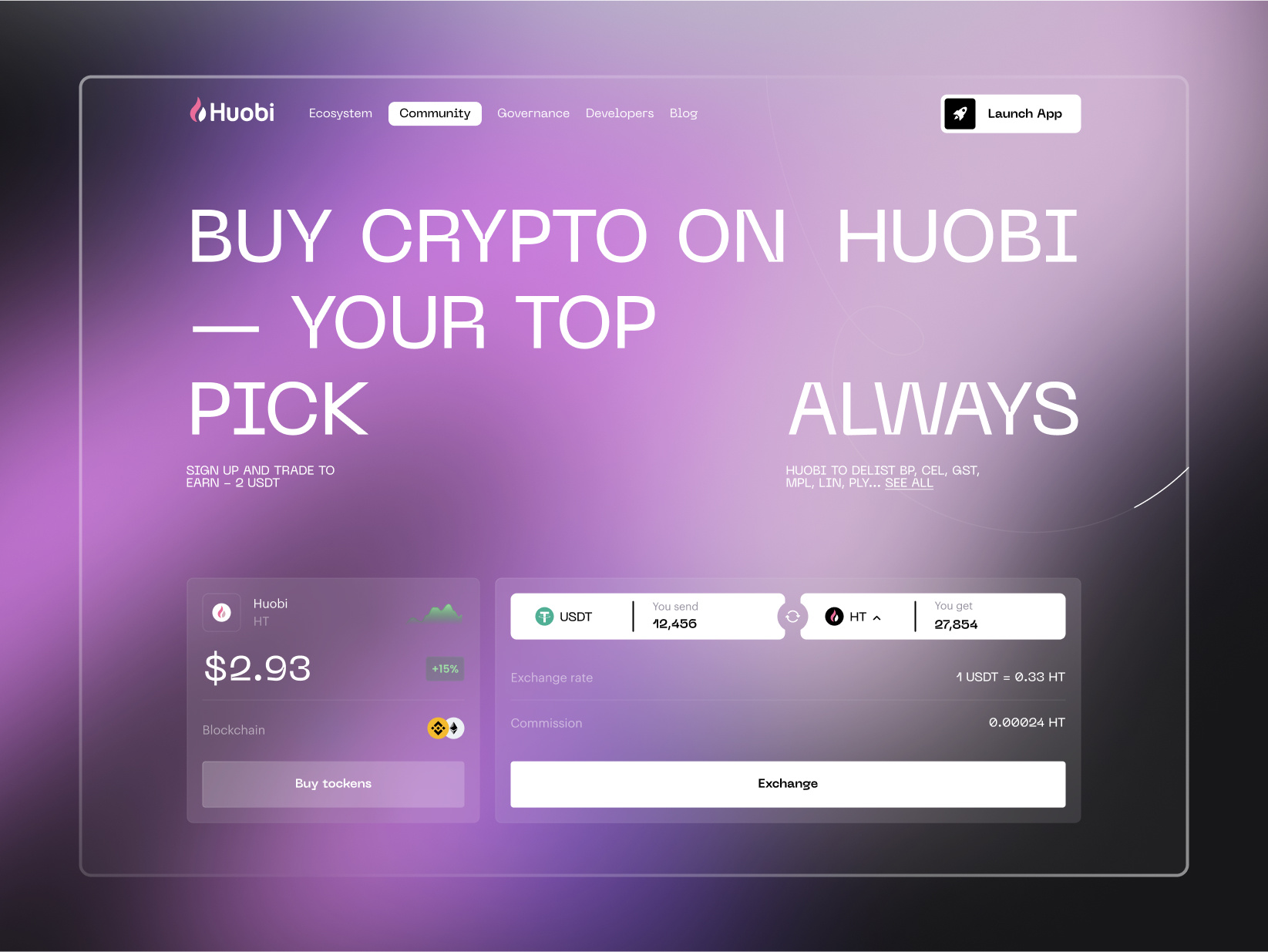 Huobi - crypto exchange by Anatoliy Demyanchuk for Demyanchuk Art Team on  Dribbble