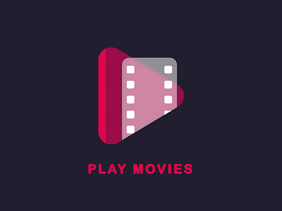 Icon Design - Play Movies design flat glassmorphism graphic design icon icon design icondesign illustration logo logo design redesign ui