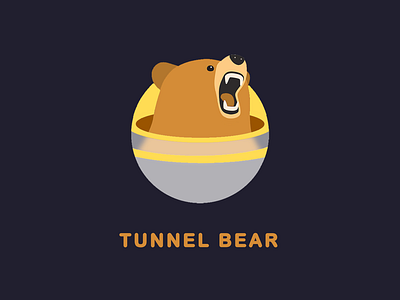 Icon Design - Tunnel Bear branding design flat glassmorphism graphic design icon icon design logo logo design ui
