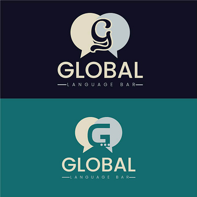 GLOBAL LANGUAGE BAR LOGO branding businesslogo chat chat bar creativelogo design global logo illustration international language chat language language bar logo logodesign modern talk