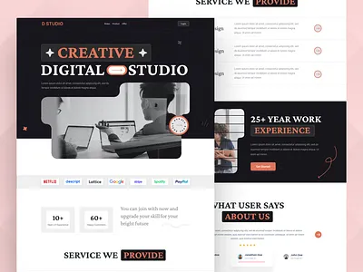 Digital Agency Landing Page agency agency landing page agency web clean creative agency digital agency digital marketing digital studio homepage landing page minimal modern pattern studio ux design web web design webdesign website website design