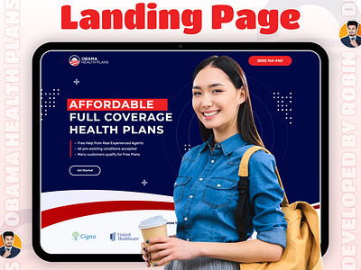 OBAMA HEALTH PLANS - LANDING PAGE - BUILT WITH UNBOUNCE 1 page website css fast speed landing page figma to unbounce html javascript landing page unbounce web design website