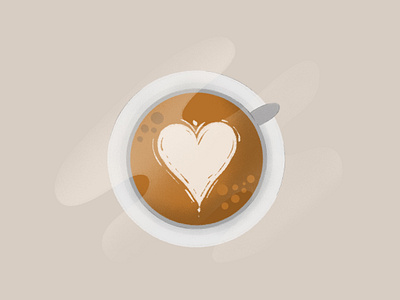 Latte Art cappuccino coffee illustration ipad latte latteart procreate