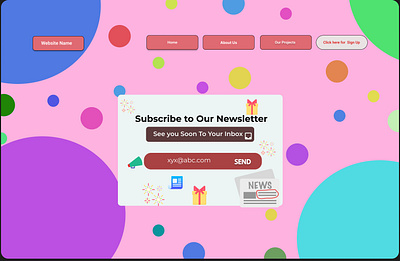 Subscribe Box for a Website dailyui subscribe ui