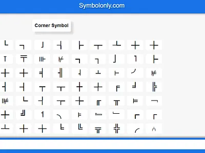 Corner Symbol cool symbols copy and paste symbols corner corner symbol symbol symbols textsymbols