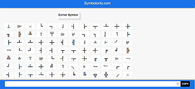 Corner Symbol cool symbols copy and paste symbols corner corner symbol symbol symbols textsymbols