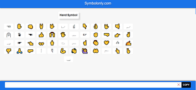 Hand Symbol cool symbols copy and paste symbols hand hand symbol symbol symbols textsymbols