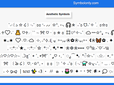 Aesthetic Symbols aesthetic aesthetic symbols cool symbols copy and paste symbols symbol symbols textsymbols