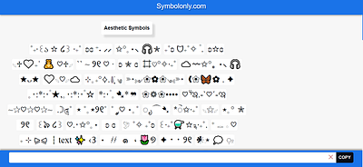 Aesthetic Symbols aesthetic aesthetic symbols cool symbols copy and paste symbols symbol symbols textsymbols