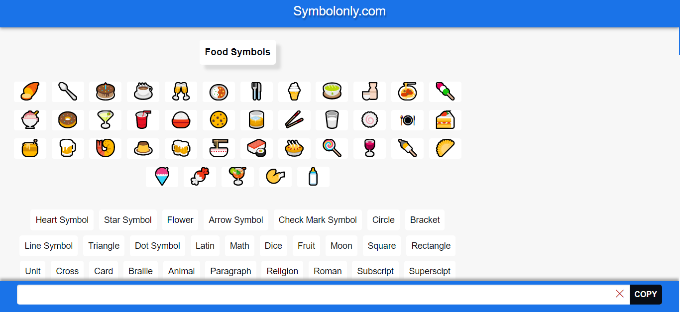 Food Symbols cool symbols copy and paste symbols food food symbols symbol symbols textsymbols