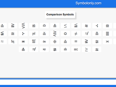 Comparison Symbols comparison comparison symbols cool symbols copy and paste symbols symbol symbols textsymbols
