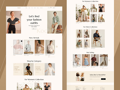 E-commerce - fashion website app branding design ecommerce illustration landing page shop ui ux we website website design