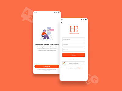 Hadile Interpreter Mobile App app app design design interpreter app logo medical app mobile app prototyping ui ui design ui ux ui ux design ux design wireframe