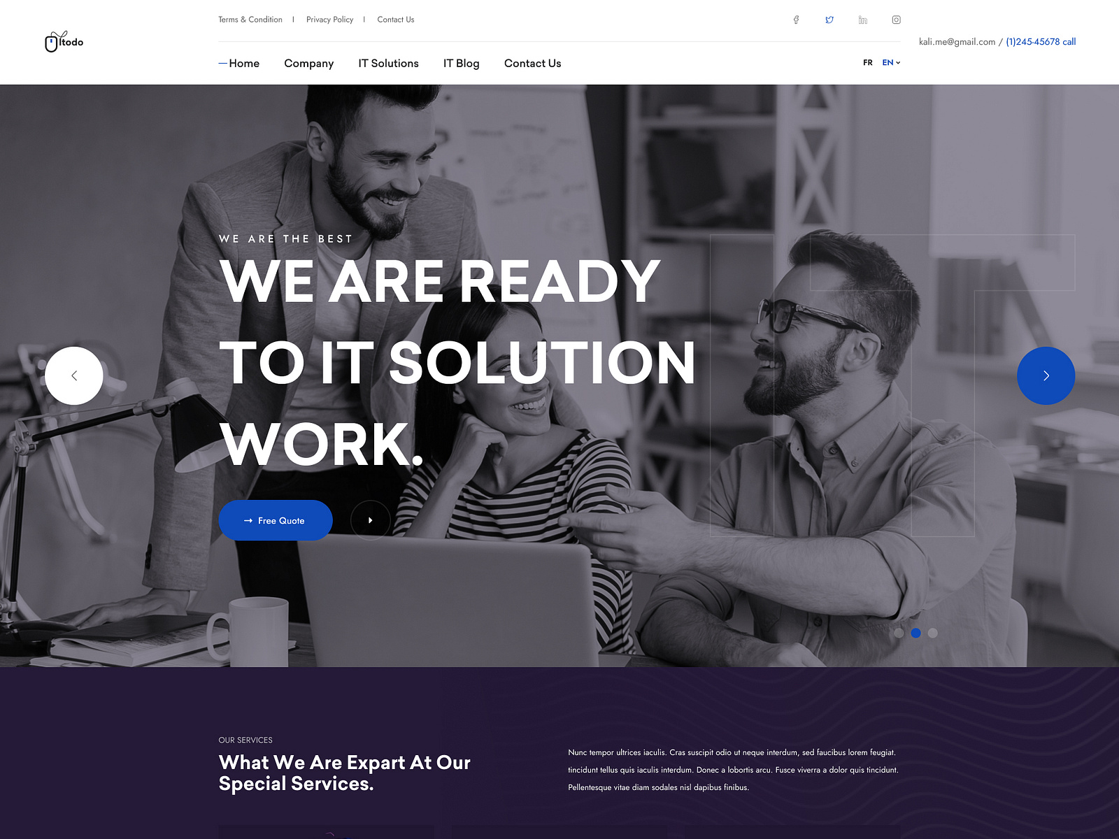 IT Solution figma template by Towkibur Rahman on Dribbble