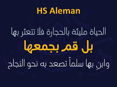 HS Aleman font from HibaStudio arabic arabic font arabic type design hasanabuafash hibastudio illustration kurdish modern naskh persian font typography urdu urdufont