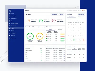 School Management System analytics bar chart dashboard design management pie chat school school management ui ui kit ux web web app