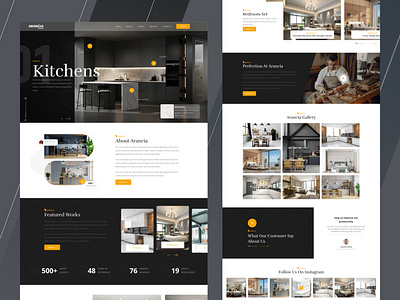 Kitchen Modular Landing Page design kitchen modular landing page shop shopify ui ui kit ux web web design web flow website website design