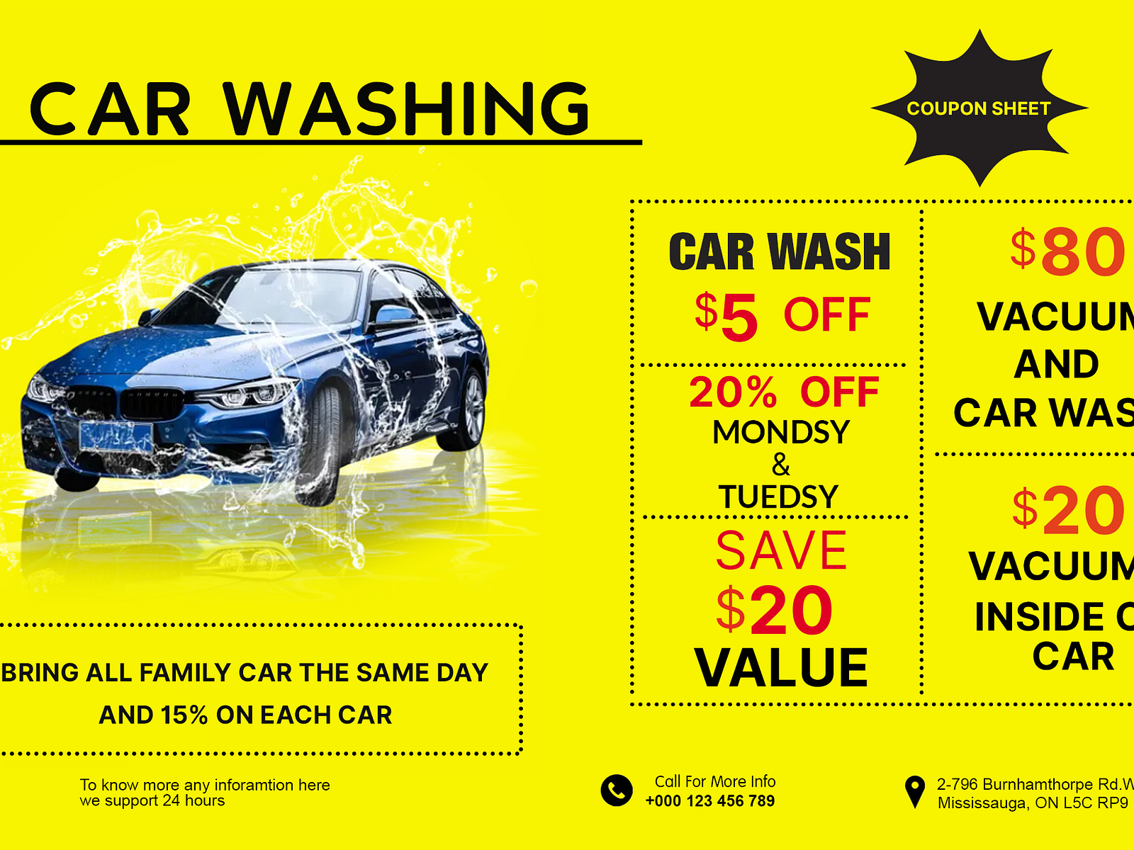 CAR WASH COUPON DESIGN by Ripon Roy on Dribbble