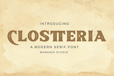 Clostteria a Modern Serif Font packaging design