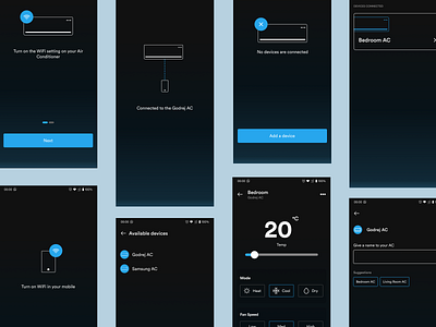 Smart AC Application mobile app design ui ui design