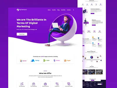 Digital Marketing Agency Landing Page Website agency agency landing page agency website business website company creative agency design agency digital agency digital marketing landing marketing marketing agency modern portfolio saas seo agency studio webdesign