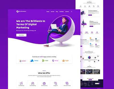 Digital Marketing Agency Landing Page Website agency agency landing page agency website business website company creative agency design agency digital agency digital marketing landing marketing marketing agency modern portfolio saas seo agency studio webdesign