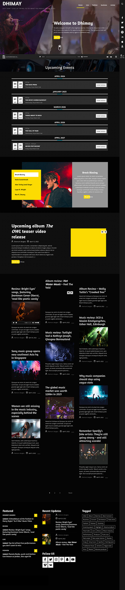 DJ/ Musician Website branding design graphic design ui ux website wordpress