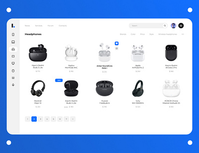 Store Website blue design figma store ui ux website