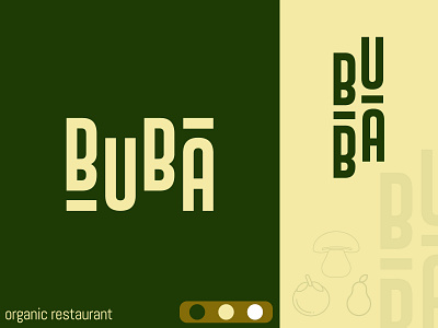BUBA organic restaurant logo brandidentity branding buba dribble logo logo design modernlogo restaurant logo