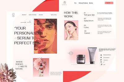 Serum and Beauty Product Website! 😊 branding logo ui ux