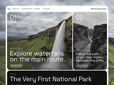 National Park — Website Design | Concept app design graphic design landing page modern national park space grotesk ui ui design user interface ux website website design