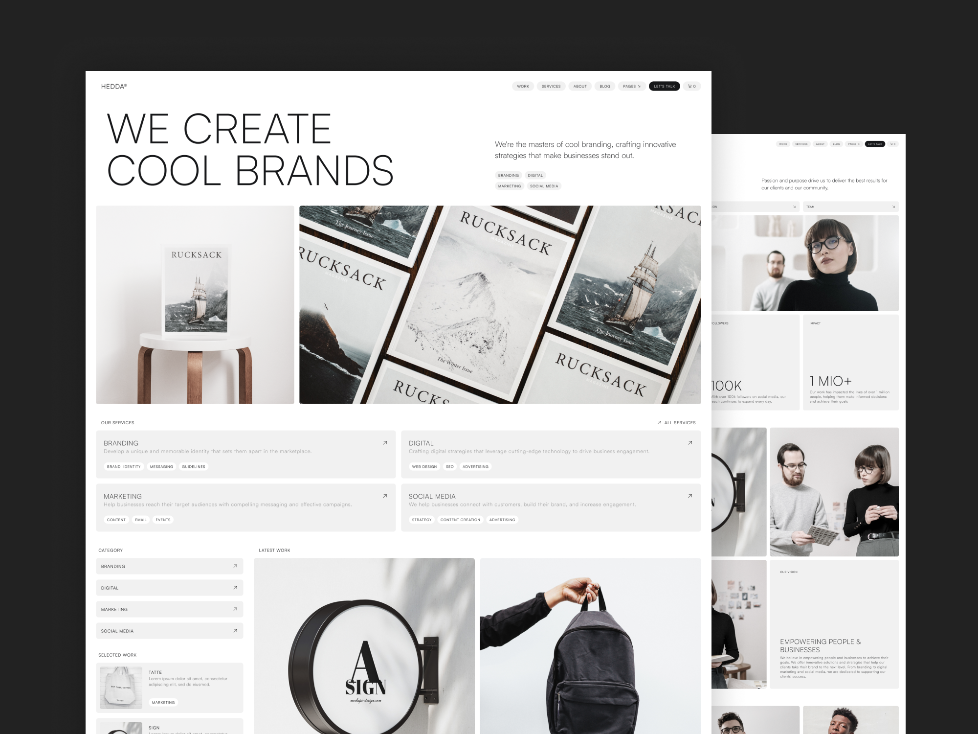 Hedda - Agency & Portfolio Webflow Template agency agency website blog design ecommerce freelance portfolio portfolio design portfolio website template ui webdesign webflow webflow template website website design