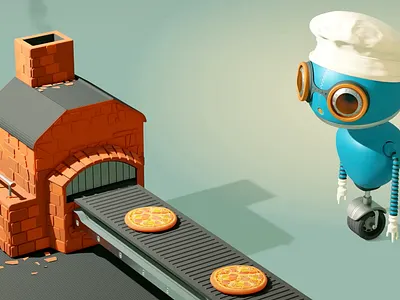 3D Factory 3d 3danimation 3dillustration animation b3d blender3d cartoon factory modifiers robot