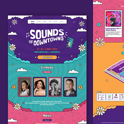 Sound Of Downtown Vol.5 Website Design design illustration ui web