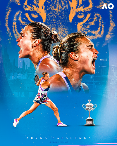 Aryna Sabalenka | AUSTRALIAN OPEN 2023 CHAMPION adobe art artwork champion design digital graphic design photoshop poster posterdesign print socialmedia sport tennis wta