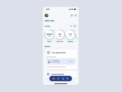 Cushla Health App design ui ux