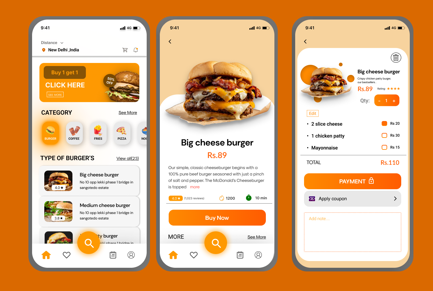 Burger App by Lakshya Dubey on Dribbble