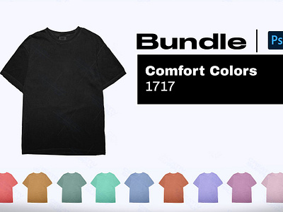 Comfort Colors 1717 Mockup Bundle ice blue