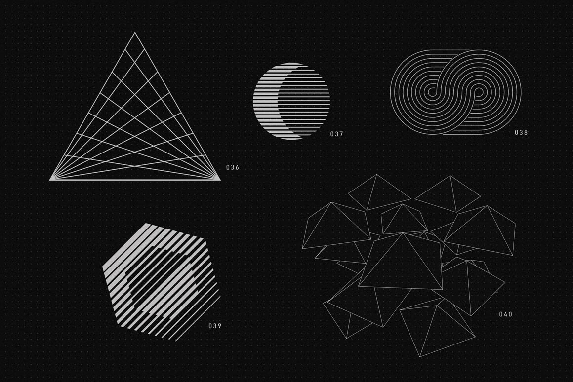 200 Vector Shapes by RuleByArt on Dribbble