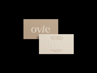 Ovie beauty brand brand identity branding bussiness card cosmtices logo ovie