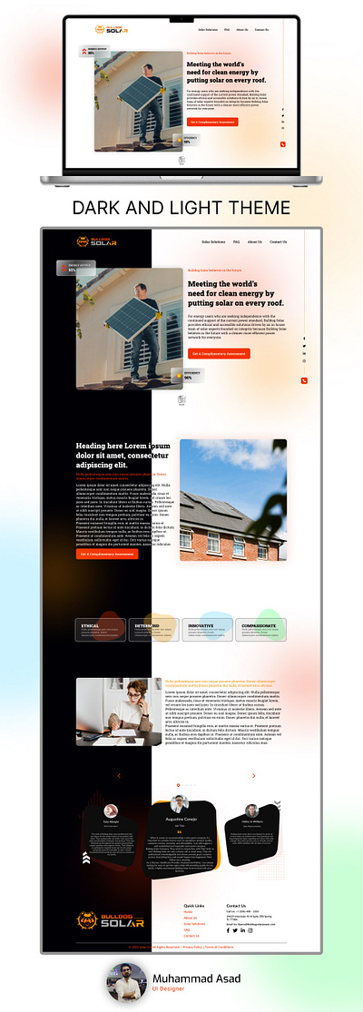 Website for a solar company design figma minimal modern new ui solar solar panels ui ui design