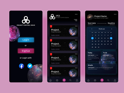 Project Control Space app branding design graphic design illustration logo typography ui ux vector